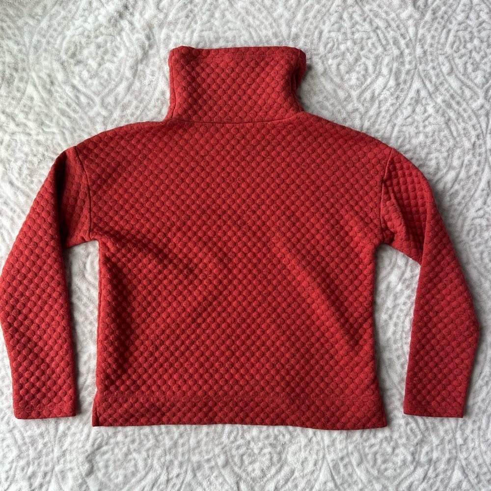 Apana Women’s Quilted Textured Turtleneck Pullover Sweatshirt Size Small - Picture 7 of 7